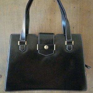 Christian Dior Vintage 70s Black Calf Skin Leather Penelope handbag - immaculate